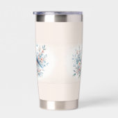 Bluebird Blossom Watercolor Serenity 保温保冷タンブラー (右面)