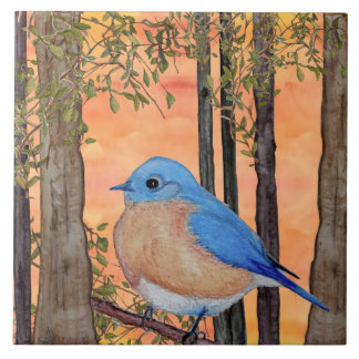 Bluebird Ceramic Tile, Large タイル