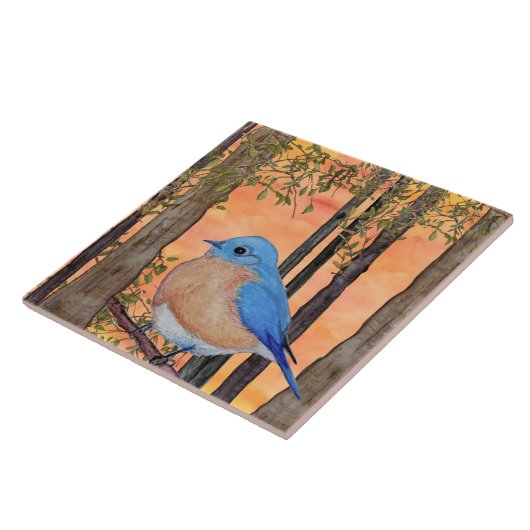 Bluebird Ceramic Tile, Large タイル (側面)