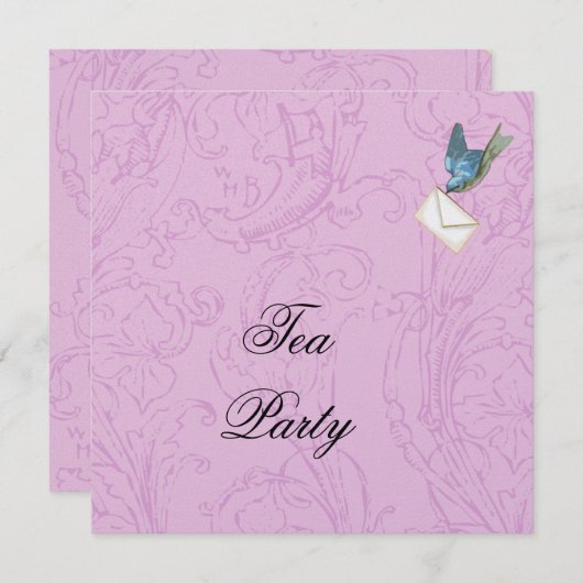 Bluebird & Damaskの招待 招待状 (正面/裏面)