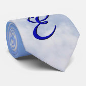 Bluebird Elegant Monogram Initial E ネクタイ (ロール)