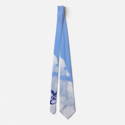 Bluebird Elegant Monogram Initial E ネクタイ (裏面)