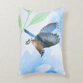 Bluebird In Flight Pillow アクセントクッション (正面(垂直))