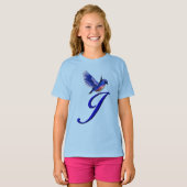 Bluebird Monogram Initial J Elegant  Tシャツ (正面フル)