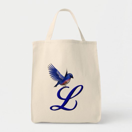 Bluebird Monogram Initial L トートバッグ (正面)