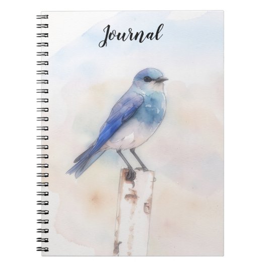 Bluebird Nature Art Personalize Journal ノートブック (正面)