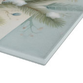 Bluebird Nest with Ornaments in Winter Pines カッティングボード (角)