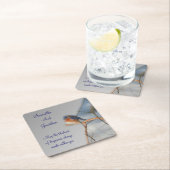 Bluebird Of Happiness Wedding  スクエアペーパーコースター (インサイチュ)