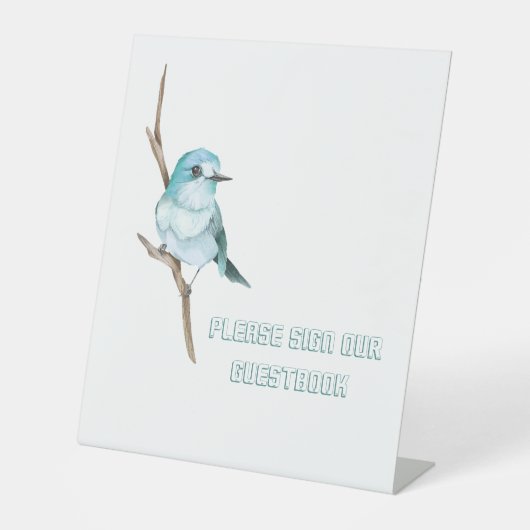 Bluebird On a Branch結婚's Sign Our Guestbook 台座サイン (正面)