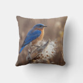 Bluebird on a Milkweed Pod クッション (裏面)
