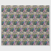 Bluebird On a Pink Peony ラッピングペーパー (フラット)