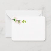 Bluebird on Apple Branch ノートカード (裏面)