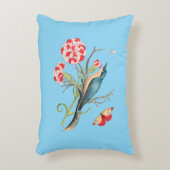 Bluebird on carnations,ヴィンテージイラストレーション, アクセントクッション (正面(垂直))