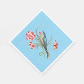 Bluebird on carnations,ヴィンテージイラストレーション, スタンダードランチョンナプキン (角)
