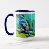 Bluebird Painting - Gift for Bird Lovers マグカップ (左)