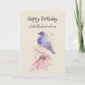 Bluebird Personality Fun Birthday  カード (正面)