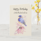 Bluebird Personality Fun Birthday  カード (黄色い花)