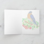 Bluebird Red Rosesニューヨークからの挨拶 カード (内部)