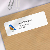 Bluebird Return Address Label Minimal Illustration ラベル