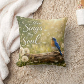 Bluebird Singing "Then Sings My Soul" クッション (ブランケット)