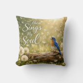 Bluebird Singing "Then Sings My Soul" クッション (正面)