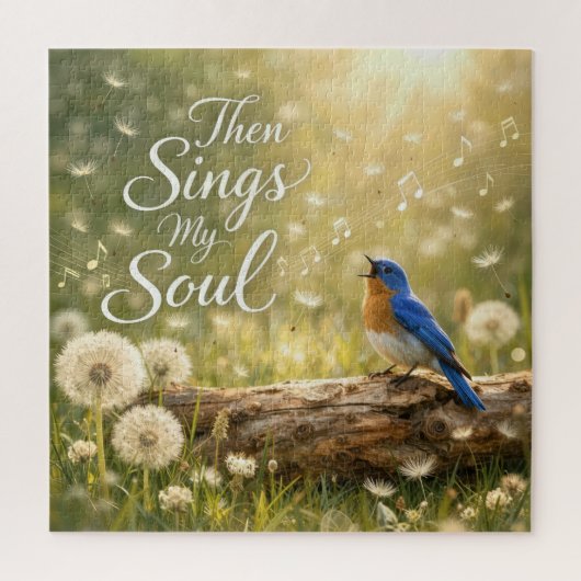 Bluebird Singing Then Sings My Soul ジグソーパズル (縦)