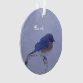 Bluebird Snowy Trees in Winter オーナメント (正面)