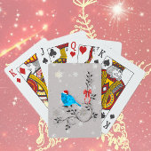 Bluebird Watching a Snowflakes トランプ