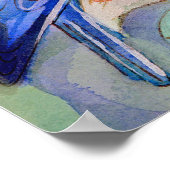 Bluebird with Eggs Water color ポスター (角)