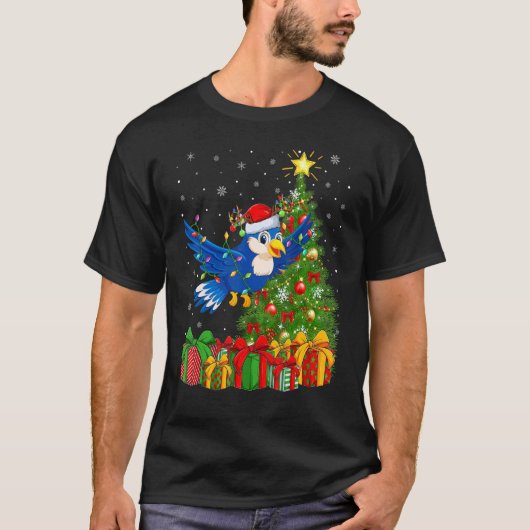 Bluebird   Xmas Holiday Santa Bluebird Christmas T Tシャツ (正面)