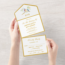 Bluebirds All in One Wedding Invitation オールインワン招待状