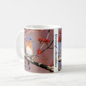 Bluebirds Coffee Mug III by BirdingCollectibles コーヒーマグカップ (正面左)