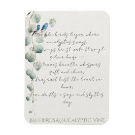 Bluebirds & Eucalyptus Vine マグネット