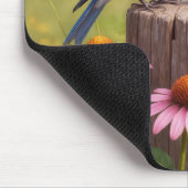 Bluebirds On a Fence Post マウスパッド (コーナー)