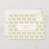 Bluebirds RSVP Wedding Response Card (裏面)