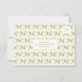 Bluebirds Save The Date Wedding Announcement 招待状 (裏面)