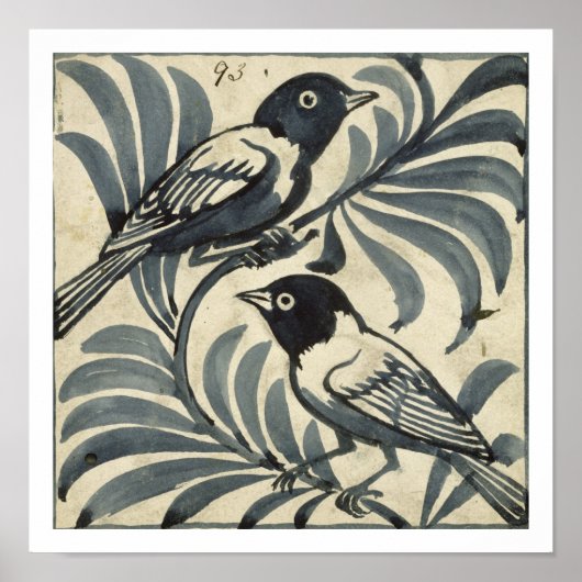 Bluebirds (w/c on paper) ポスター (正面)