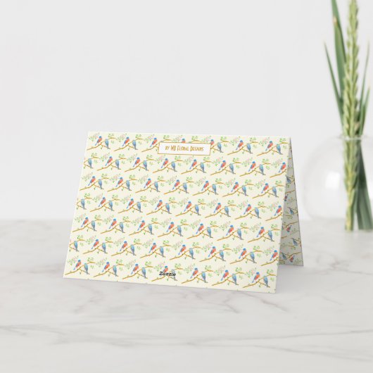 Bluebirds Wedding サンキューカード (裏面)