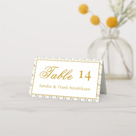 Bluebirds Wedding プレイスカード (正面)