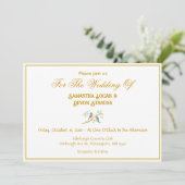 Bluebirds Wedding Invitation 5 x 7 招待状 (スタンド正面)