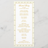 Bluebirds Wedding Program プログラム (裏面)