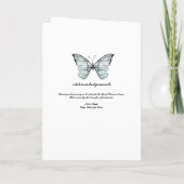 Bluebonnetの花および蝶葬式プログラム プログラム (裏面)