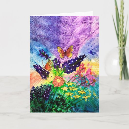 Bluebonnetの花束5 x 7 カード (正面)