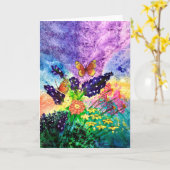 Bluebonnetの花束5 x 7 カード (黄色い花)