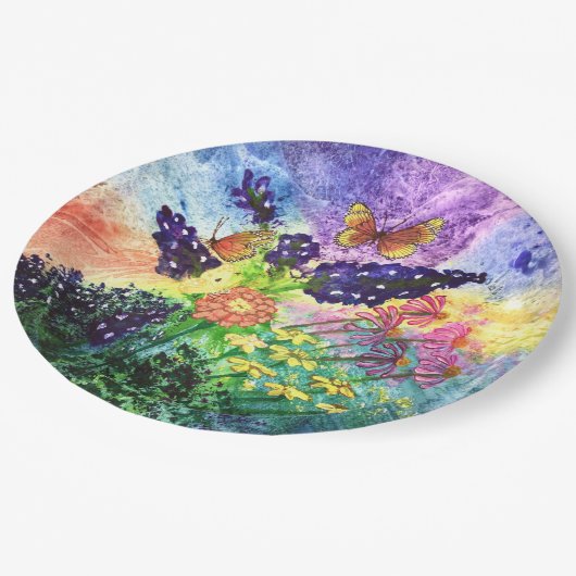 Bluebonnetの花束 ペーパープレート (アングル)