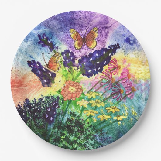 Bluebonnetの花束 ペーパープレート (正面)