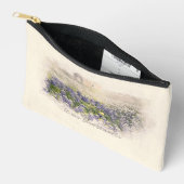 Bluebonnetフィールドのスケッチ水色 アクセサリーポーチ (見開き)