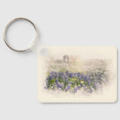 Bluebonnetフィールドのスケッチ水色 キーホルダー (裏面)