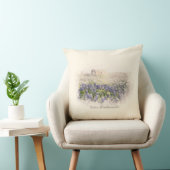 Bluebonnetフィールドのスケッチ水色 クッション (椅子)