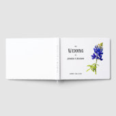 Bluebonnetフローラオンホワイト結婚ズゲストブック ゲストブック (全面)